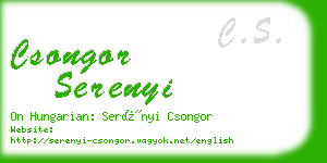 csongor serenyi business card